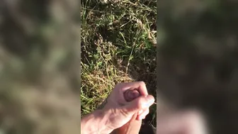 quick cummed outdoors