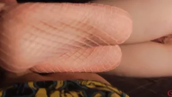 Devils Pedicure into tights from a bimbos with her eyes closed