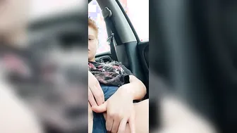 Red oral sex play with cunt into vehicle