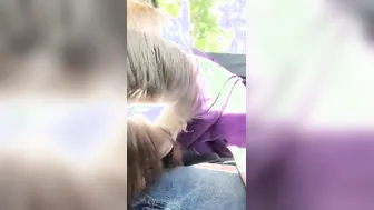 RavenJane loves sucking off cock into the vehicle