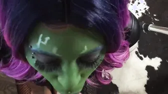 Gamora Gags On Quills Dick : Cosplay Facefuck Deeply Throatfuck