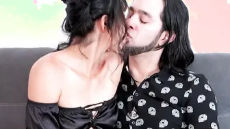 The porn casting of Cindy Luna a small skinny hispanic who getting her twat fucked rough follow her on ig