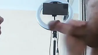 bitch milks my cock and getting cum