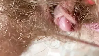 Natural extremely bushy cunt