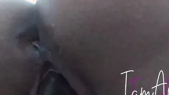 Nailed vagina close up on shower complete clip