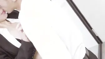 Office fucked petite secretary cant stop groaning CUMMED ON BACK