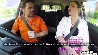 Chubby english driving college girl fucks into outside