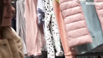 DEEPLY ORAL SEX INTO THE FITTING ROOM. Drink his cum