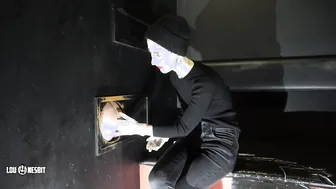 Gloryhole asshole defloration with fingering