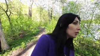 sexy milf gave a head to a stranger inside a outside place. point of view