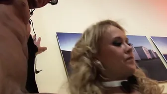 Blonde bimbos with gigantic hooters wants 2 dicks at once