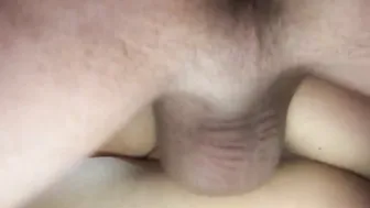 Masked chick with huge boobies mounts her vagina on a huge dick