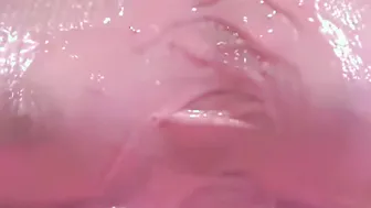 Nude Gothic women Candie Elektra Getting Covered Inside Pink Icing