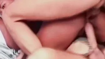 Ganging African Sister Thru Her Booty Hole and Vagina