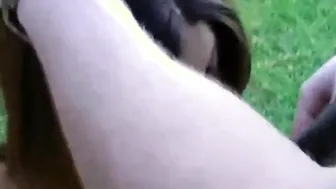 Small Trisha blowbang 19 year old blows off cocks