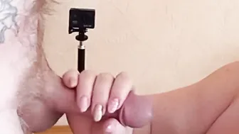 skillful hands milk my penis and gotten cum