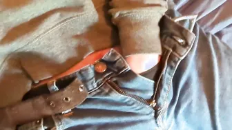 Noisy orgasm with my hand into my jeans