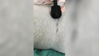 Gigantic Squirt into her sweats