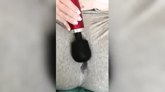 Gigantic Squirt into her sweats