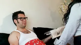 dark-skinned bitch called a guy for fucking and got a good black ass