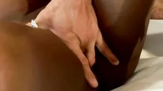 dark-skinned bitch called a guy for fucking and got a good black ass
