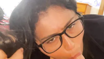 The new cleaning women blows my dick for free