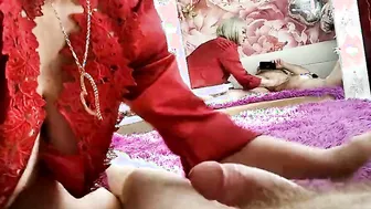 Busty Babes porn video – Older Russian Hottie selflessly blows her stepsons penis... ))