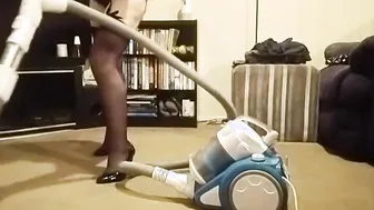 Housework inside tights and heels
