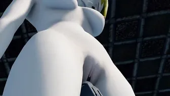 beauty demon fox has fun with a dildo inside her
