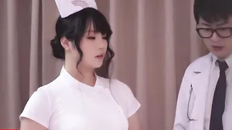 Very Vulgar chinese Bombshell nurse blows penis and fucks her