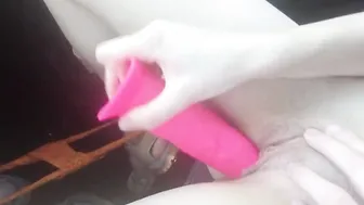 French barely legal amateur with huge sex vibrator toy inside the