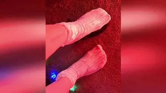 Adorable Socks and Heels. She Tease You With Her Toes
