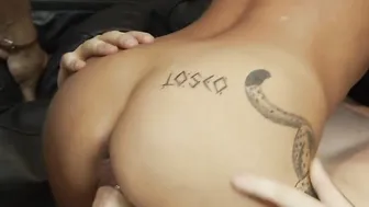 Mali Ubon liking the double of gigantic dicks