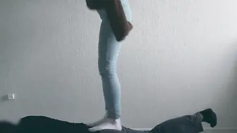 Trampling by 19 year old bimbos two