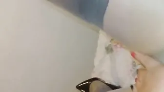 excited cunt with mouth inside double tights