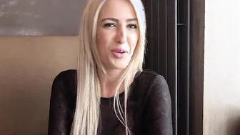Cristina blonde with huge boobies is passionate about writing and