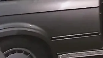 The blonde came to the service to pick up the car and got a hard ass fuck