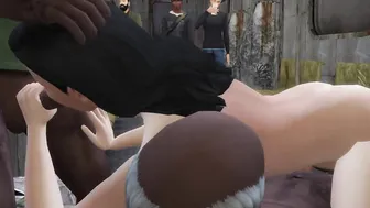 Vulgar Ex-Wife Fucks Homeless Guys inside Outdoor while Hubby Watches - DDSims