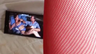 My ex-wife and her sister masturbate very excited watching porn