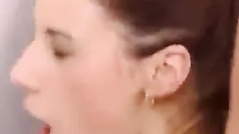 Skinny whore gets fucked by two dicks with dp
