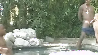 A black man fucks a white whore in all holes with a big dick