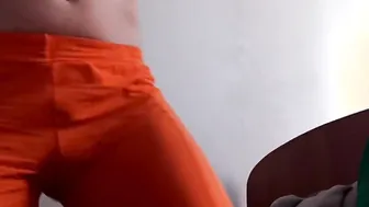 Touch porn video – Hottie women into white lingerie and orange leggings touching herself.