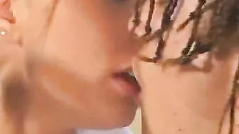 Goddess bitch takes double penetration during 3 way with studs indoors