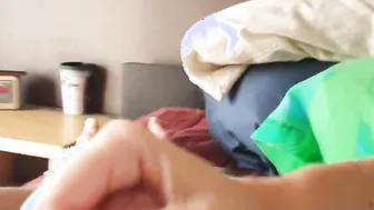 Anita Coxhard give her hubby Mike Coxhard a CFNM hand job
