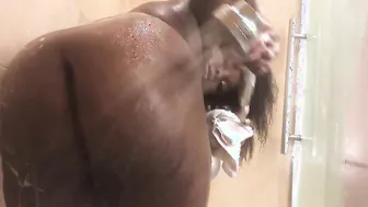Floppy Gigantic Titty Shower Masturbation With Barbie Crystal