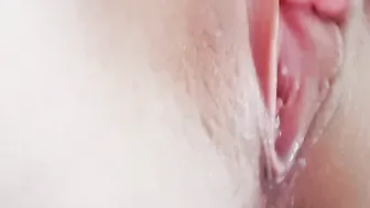 Close up soak vagina orgasm