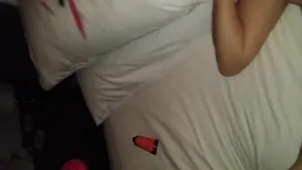 Making her Cum Noisy with toy inside arse... bound up