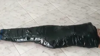 Scene Mummified sluts Stockings Hooded And Ball Gagged