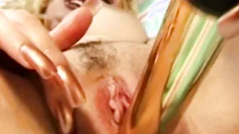 Classic Housewife Bushy Snatch Sex Toy Sex Toy enjoying pleasuring