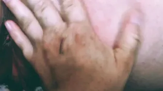 FETISH -Sex Sub with Huge Smelly Butt Getting Toy Into Juicy Puffy Twat